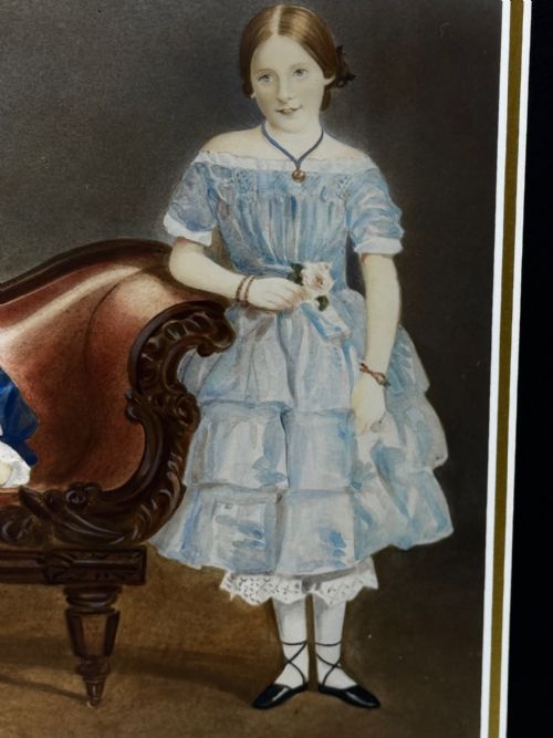 PAINTING LOUISA COOKES THREE DAUGHTERS C1833CIRCLE OF WILLIAM EGLEY 17981870 ENGLISH SCHOOL - ADDITIONAL PHOTO 15