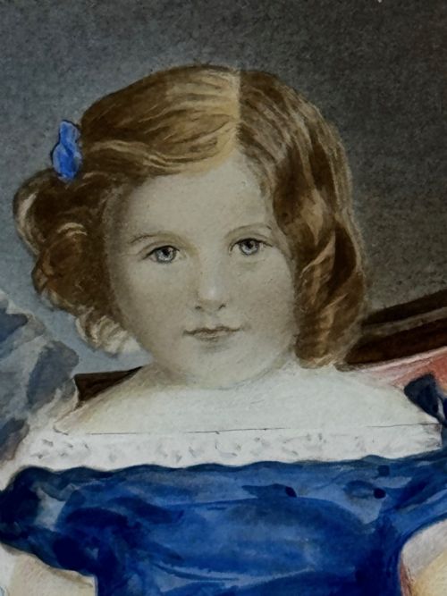 PAINTING LOUISA COOKES THREE DAUGHTERS C1833CIRCLE OF WILLIAM EGLEY 17981870 ENGLISH SCHOOL - ADDITIONAL PHOTO 20