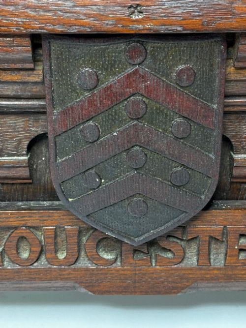 GOTHIC REVIVAL OAK FRUITWOOD PORTRAIT PLAQUE OF COLONEL SIR EDWARD MASSEY - ADDITIONAL PHOTO 6