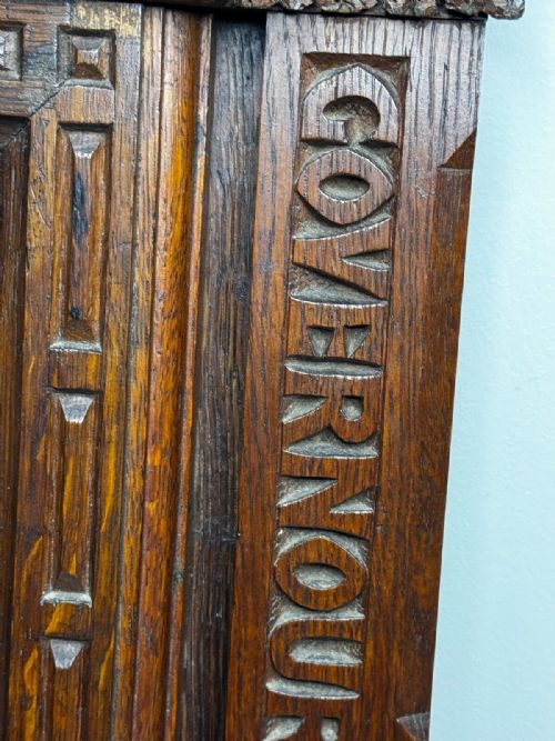 GOTHIC REVIVAL OAK FRUITWOOD PORTRAIT PLAQUE OF COLONEL SIR EDWARD MASSEY - ADDITIONAL PHOTO 16