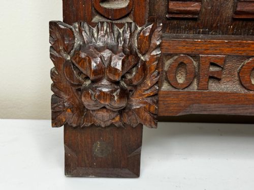 GOTHIC REVIVAL OAK FRUITWOOD PORTRAIT PLAQUE OF COLONEL SIR EDWARD MASSEY - ADDITIONAL PHOTO 24