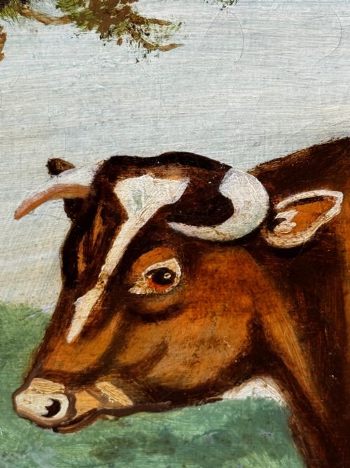 19TH CENTURY OIL PAINTING PRIZED SHORTHORN BULL - ADDITIONAL PHOTO 17