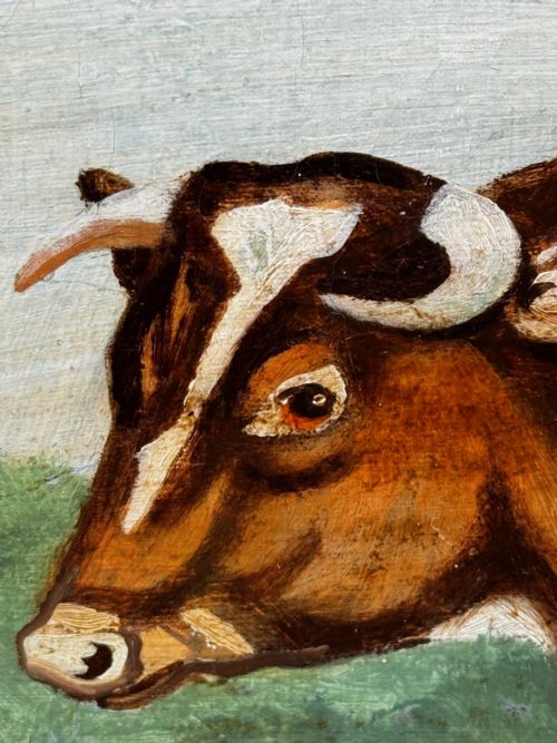 19TH CENTURY OIL PAINTING PRIZED SHORTHORN BULL - ADDITIONAL PHOTO 18
