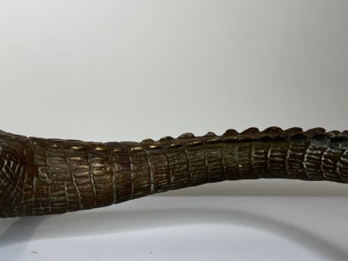 BRONZE CROCODILE FOUNTAIN HEAD GARDEN SPOUT SCULPTURE - ADDITIONAL PHOTO 20