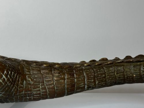 BRONZE CROCODILE FOUNTAIN HEAD GARDEN SPOUT SCULPTURE - ADDITIONAL PHOTO 24