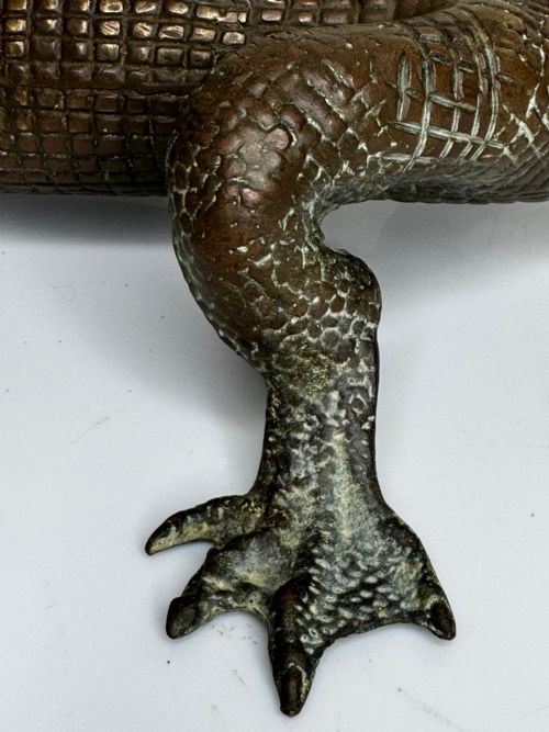 BRONZE CROCODILE FOUNTAIN HEAD GARDEN SPOUT SCULPTURE - ADDITIONAL PHOTO 27