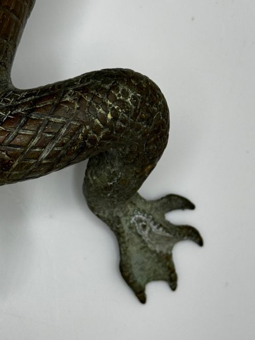 BRONZE CROCODILE FOUNTAIN HEAD GARDEN SPOUT SCULPTURE - ADDITIONAL PHOTO 28