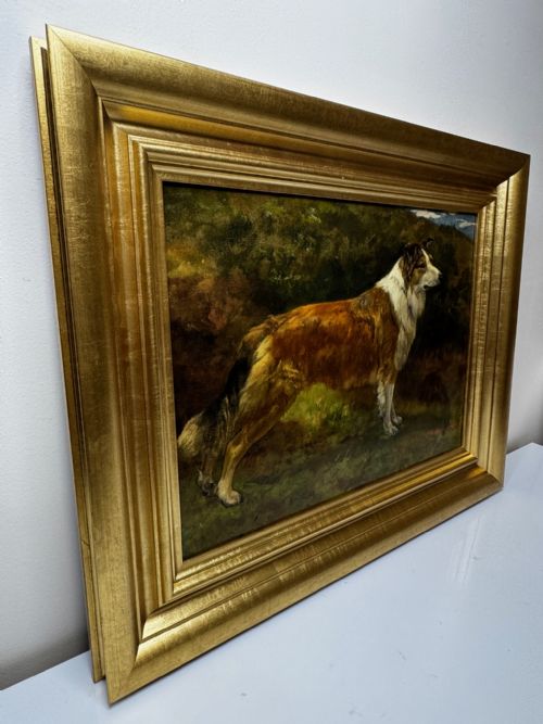 VICTORIAN OIL PORTRAIT OF A ROUGH COLLIE BY JOHN TRIVETT NETTLESHIP - ADDITIONAL PHOTO 10