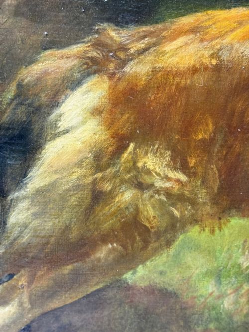 VICTORIAN OIL PORTRAIT OF A ROUGH COLLIE BY JOHN TRIVETT NETTLESHIP - ADDITIONAL PHOTO 22