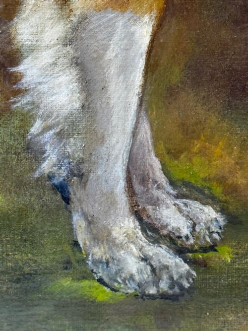 VICTORIAN OIL PORTRAIT OF A ROUGH COLLIE BY JOHN TRIVETT NETTLESHIP - ADDITIONAL PHOTO 25