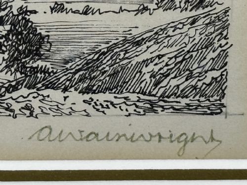 LOW FELL FROM LANTHWAITE HILL ORIGINAL PENANDINK LANDSCAPE DRAWING - ADDITIONAL PHOTO 1