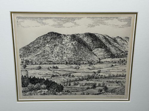 LOW FELL FROM LANTHWAITE HILL ORIGINAL PENANDINK LANDSCAPE DRAWING - ADDITIONAL PHOTO 6
