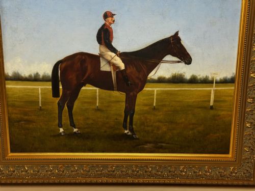 VICTORIAN RACING OIL PORTRAIT MASTER WALTER GOVERNORS CUP COLOMBO RACES C1894 OWNER HORACE DEANEDRUMMOND - ADDITIONAL PHOTO 2