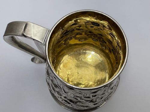 RARE 18TH CENTURY GEORGIAN STERLING SILVER TANKARD NEWCASTLE 1774 - ADDITIONAL PHOTO 5