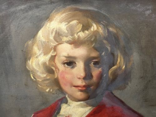 ANTIQUE SCOTTISH OIL PORTRAIT OF A GIRL READING SIGNED DAVID ALISON RSA - ADDITIONAL PHOTO 6