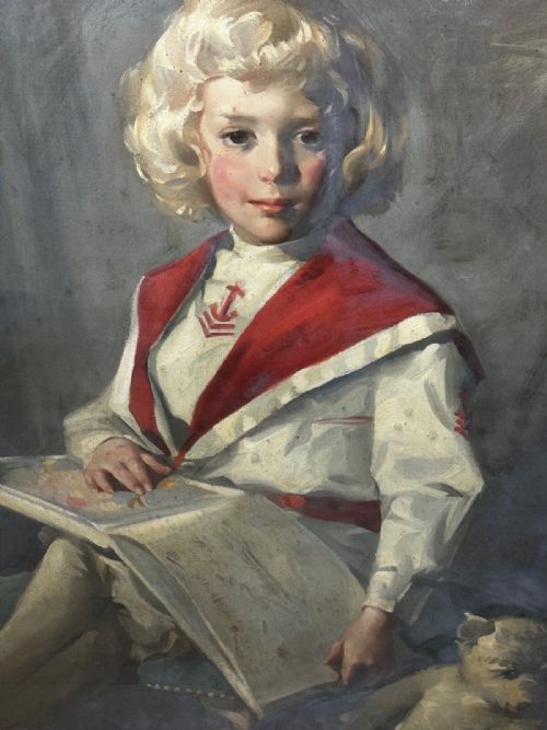 ANTIQUE SCOTTISH OIL PORTRAIT OF A GIRL READING SIGNED DAVID ALISON RSA - ADDITIONAL PHOTO 9