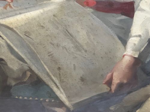 ANTIQUE SCOTTISH OIL PORTRAIT OF A GIRL READING SIGNED DAVID ALISON RSA - ADDITIONAL PHOTO 11