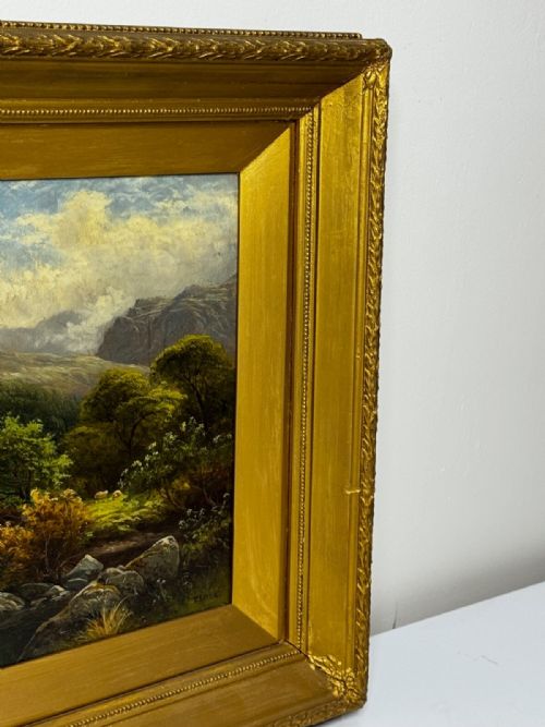 ANTIQUE VICTORIAN OIL PAINTING RIVER CONWY NORTH WALES THOMAS SPINKS C1890 - ADDITIONAL PHOTO 2
