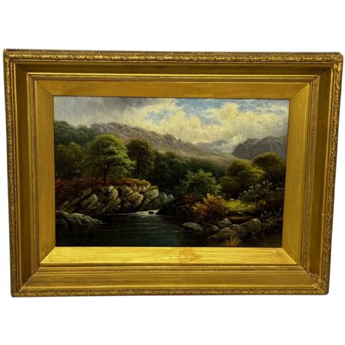 ANTIQUE VICTORIAN OIL PAINTING RIVER CONWY NORTH WALES THOMAS SPINKS C1890 - ADDITIONAL PHOTO 3