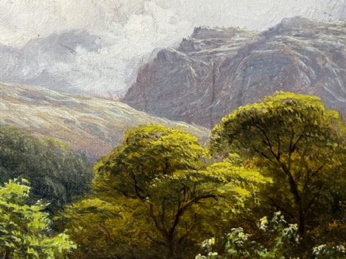 ANTIQUE VICTORIAN OIL PAINTING RIVER CONWY NORTH WALES THOMAS SPINKS C1890 - ADDITIONAL PHOTO 5