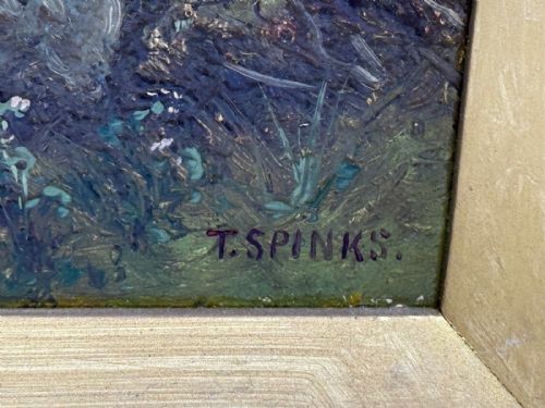 ANTIQUE VICTORIAN OIL PAINTING RIVER CONWY NORTH WALES THOMAS SPINKS C1890 - ADDITIONAL PHOTO 9