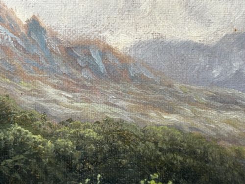 ANTIQUE VICTORIAN OIL PAINTING RIVER CONWY NORTH WALES THOMAS SPINKS C1890 - ADDITIONAL PHOTO 12