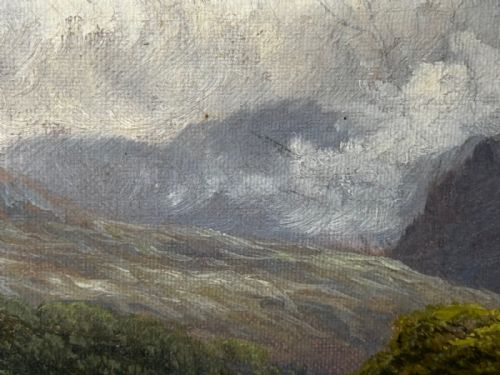 ANTIQUE VICTORIAN OIL PAINTING RIVER CONWY NORTH WALES THOMAS SPINKS C1890 - ADDITIONAL PHOTO 13