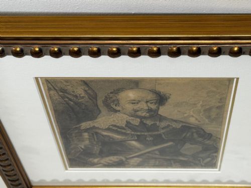 ANTIQUE OLD MASTER DRAWING JOHN VIII COUNT OF NASSAU AFTER VAN DYCK - ADDITIONAL PHOTO 2