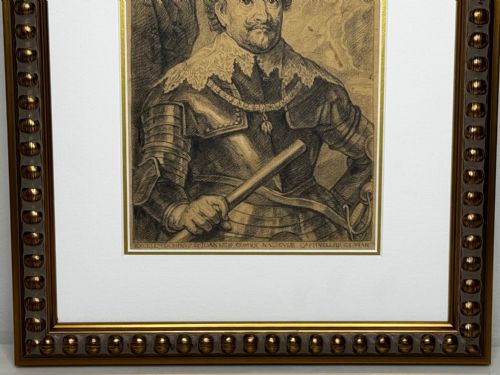 ANTIQUE OLD MASTER DRAWING JOHN VIII COUNT OF NASSAU AFTER VAN DYCK - ADDITIONAL PHOTO 3