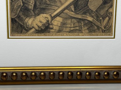 ANTIQUE OLD MASTER DRAWING JOHN VIII COUNT OF NASSAU AFTER VAN DYCK - ADDITIONAL PHOTO 4