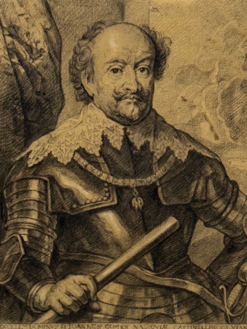 ANTIQUE OLD MASTER DRAWING JOHN VIII COUNT OF NASSAU AFTER VAN DYCK - ADDITIONAL PHOTO 8