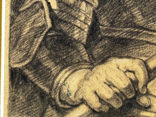 ANTIQUE OLD MASTER DRAWING JOHN VIII COUNT OF NASSAU AFTER VAN DYCK - ADDITIONAL PHOTO 13