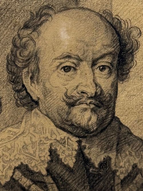 ANTIQUE OLD MASTER DRAWING JOHN VIII COUNT OF NASSAU AFTER VAN DYCK - ADDITIONAL PHOTO 26