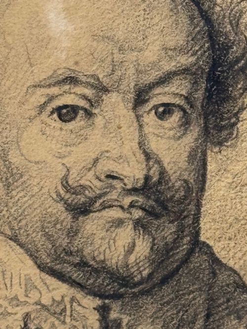 ANTIQUE OLD MASTER DRAWING JOHN VIII COUNT OF NASSAU AFTER VAN DYCK - ADDITIONAL PHOTO 27