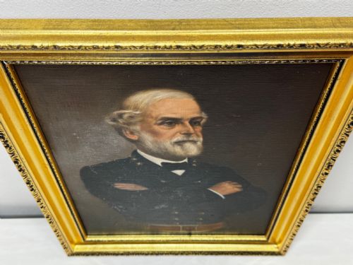 OIL PAINTING OF GENERAL ROBERT E LEE IN CONFEDERATE UNIFORM - ADDITIONAL PHOTO 3