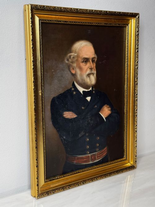 OIL PAINTING OF GENERAL ROBERT E LEE IN CONFEDERATE UNIFORM - ADDITIONAL PHOTO 19