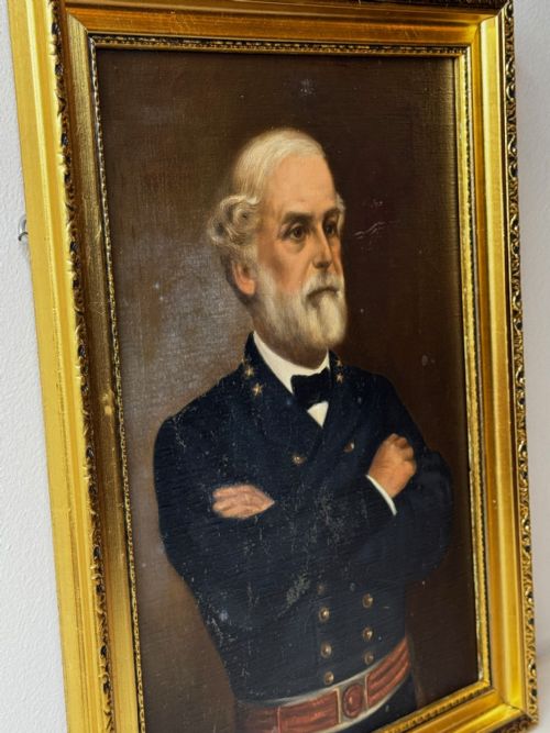 OIL PAINTING OF GENERAL ROBERT E LEE IN CONFEDERATE UNIFORM - ADDITIONAL PHOTO 20