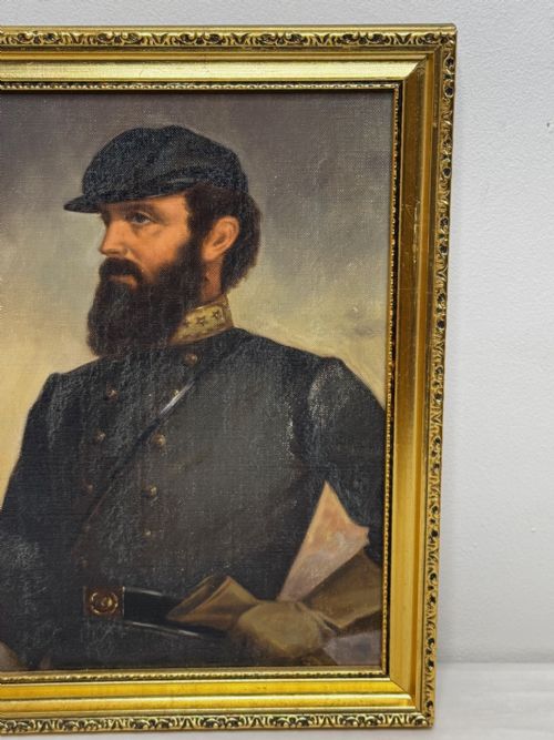 THOMAS STONEWALL JACKSON CONFEDERATE GENERAL CIVIL WAR GENERAL OIL PORTRAIT - ADDITIONAL PHOTO 1