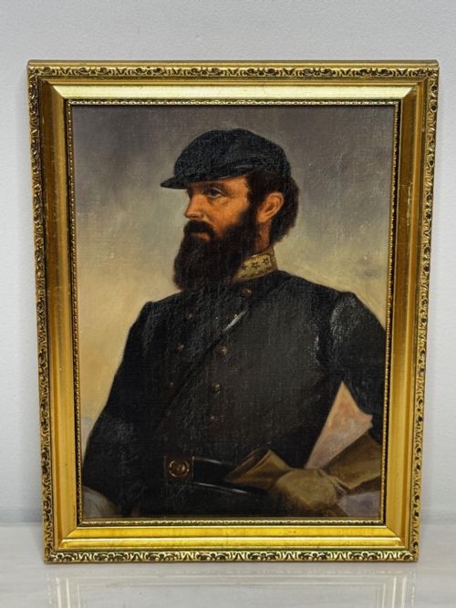 THOMAS STONEWALL JACKSON CONFEDERATE GENERAL CIVIL WAR GENERAL OIL PORTRAIT - ADDITIONAL PHOTO 2
