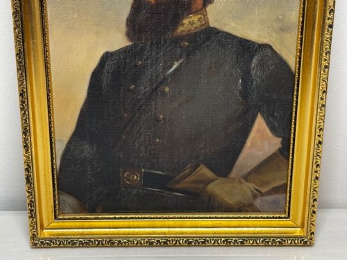 THOMAS STONEWALL JACKSON CONFEDERATE GENERAL CIVIL WAR GENERAL OIL PORTRAIT - ADDITIONAL PHOTO 4