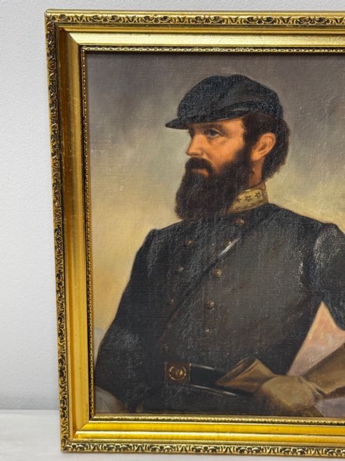 THOMAS STONEWALL JACKSON CONFEDERATE GENERAL CIVIL WAR GENERAL OIL PORTRAIT - ADDITIONAL PHOTO 6
