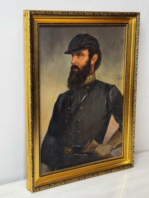 THOMAS STONEWALL JACKSON CONFEDERATE GENERAL CIVIL WAR GENERAL OIL PORTRAIT - ADDITIONAL PHOTO 7