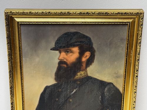 THOMAS STONEWALL JACKSON CONFEDERATE GENERAL CIVIL WAR GENERAL OIL PORTRAIT - ADDITIONAL PHOTO 11