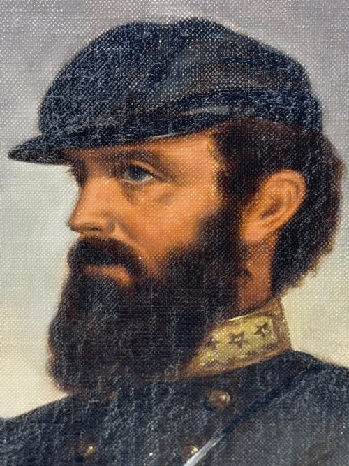 THOMAS STONEWALL JACKSON CONFEDERATE GENERAL CIVIL WAR GENERAL OIL PORTRAIT - ADDITIONAL PHOTO 25