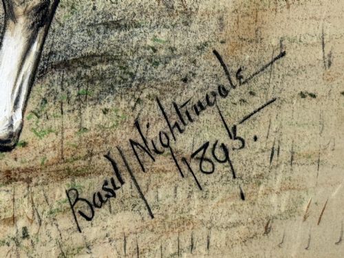 PAINTING THE QUORN HUNT TOM FIRR UP GREY HORSE SIGNED BASIL NIGHTINGALE - ADDITIONAL PHOTO 16