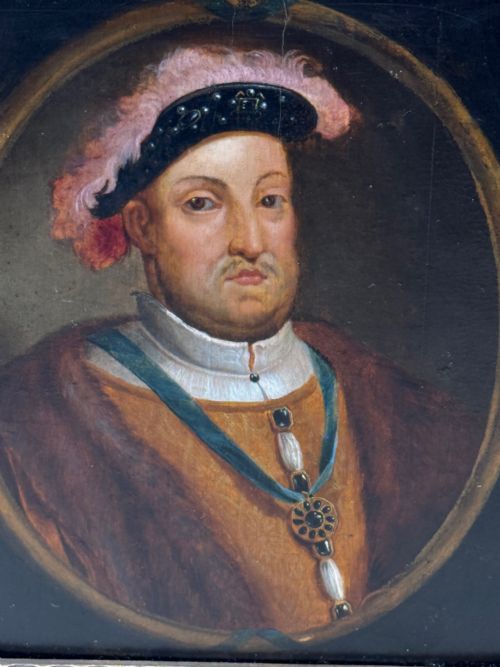 OIL PORTRAIT KING HENRY VIII WEARING BADGE OF THE ORDER OF THE GARTER - ADDITIONAL PHOTO 3