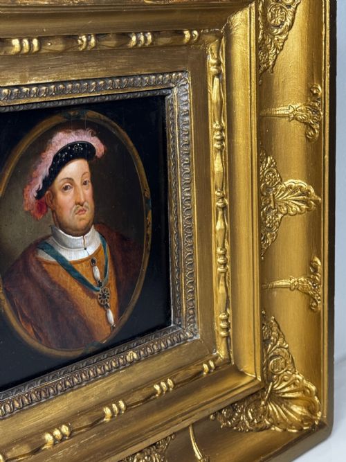 OIL PORTRAIT KING HENRY VIII WEARING BADGE OF THE ORDER OF THE GARTER - ADDITIONAL PHOTO 7