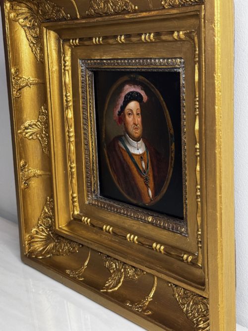 OIL PORTRAIT KING HENRY VIII WEARING BADGE OF THE ORDER OF THE GARTER - ADDITIONAL PHOTO 9