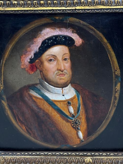 OIL PORTRAIT KING HENRY VIII WEARING BADGE OF THE ORDER OF THE GARTER - ADDITIONAL PHOTO 14