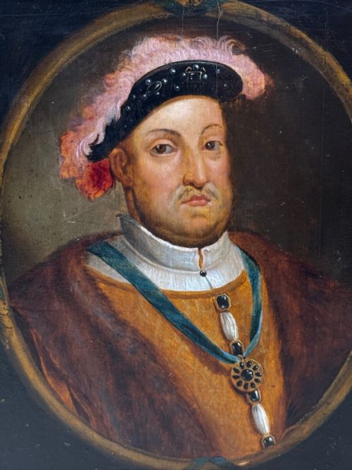 OIL PORTRAIT KING HENRY VIII WEARING BADGE OF THE ORDER OF THE GARTER - ADDITIONAL PHOTO 17